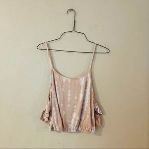 NWT Neutral Tie Dye Cold Shoulder Top
